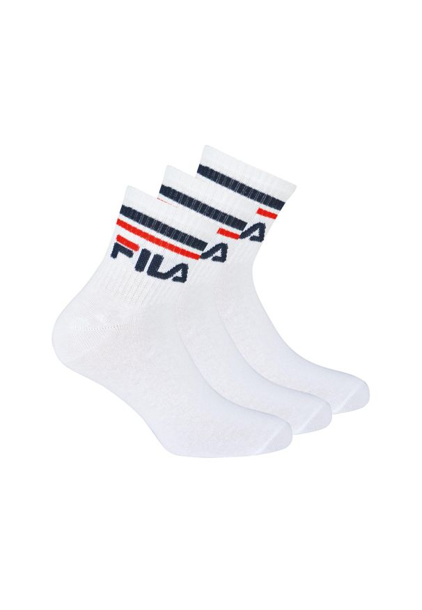 Fila unisex Quarter Socks 3-pak biały rozmiar 43-46. Kolor: biały. Materiał: elastan, poliester, bawełna
