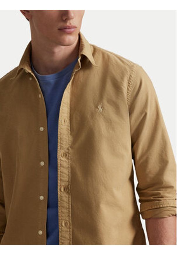 Polo Ralph Lauren Koszula 710805564505 Beżowy Regular Fit. Typ kołnierza: polo. Kolor: beżowy. Materiał: bawełna