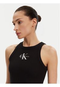 Calvin Klein Jeans Top Monologo J20J225301 Czarny Slim Fit. Kolor: czarny. Materiał: bawełna #4