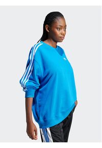 Adidas - adidas Bluza 3-Stripes IN8488 Niebieski Oversize. Kolor: niebieski. Materiał: bawełna #3