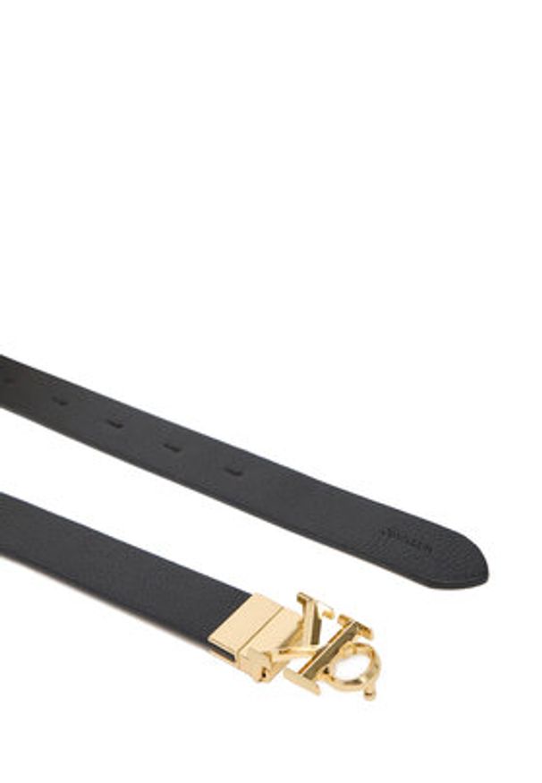 Calvin Klein Pasek Damski Facet Ck Buckle 25Mm Pebble Rev/ LV04F7044G Czarny. Kolor: czarny. Materiał: skóra