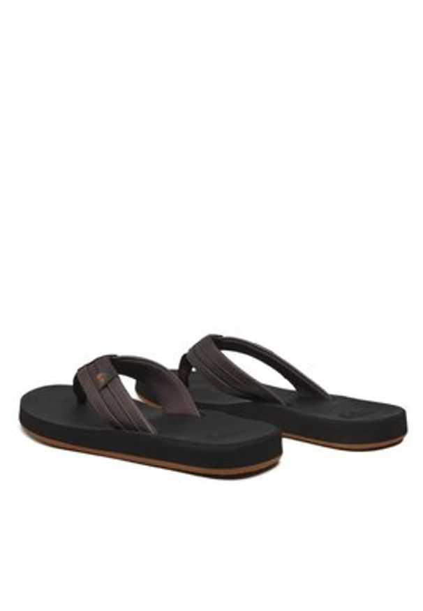 Quiksilver Japonki AQYL100886 Brązowy. Kolor: brązowy. Materiał: skóra