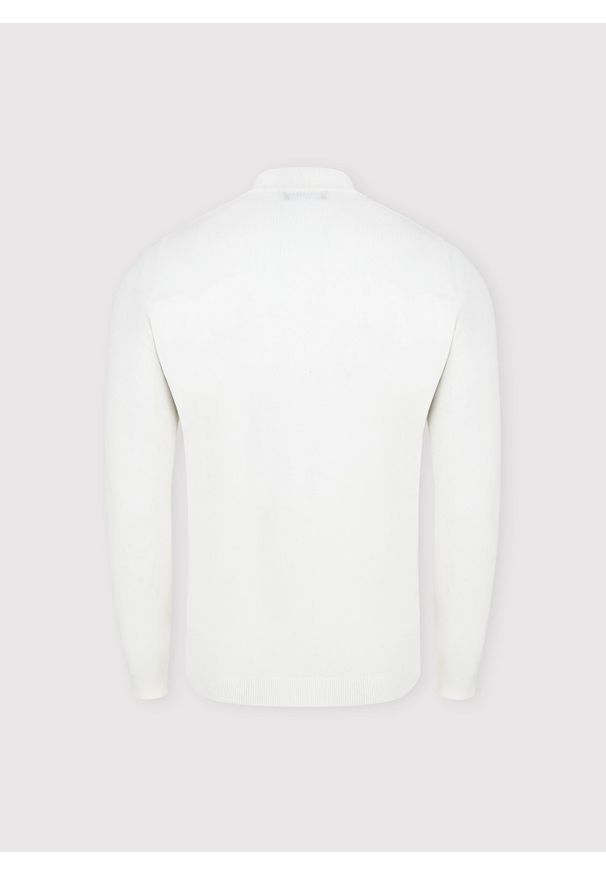 Pako Lorente - PAKO LORENTE – Biały półgolf męski. Kolor: biały. Materiał: poliamid, wiskoza. Wzór: gładki, ze splotem