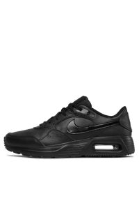 Nike AIR MAX SC LEA Sneakersy męskie. Okazja: na co dzień. Kolor: czarny. Materiał: guma, syntetyk, skóra. Szerokość cholewki: normalna. Model: Nike Air Max #5