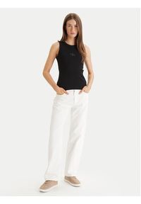 Calvin Klein Jeans Top LV047E200G Czarny Slim Fit. Kolor: czarny. Materiał: bawełna #3