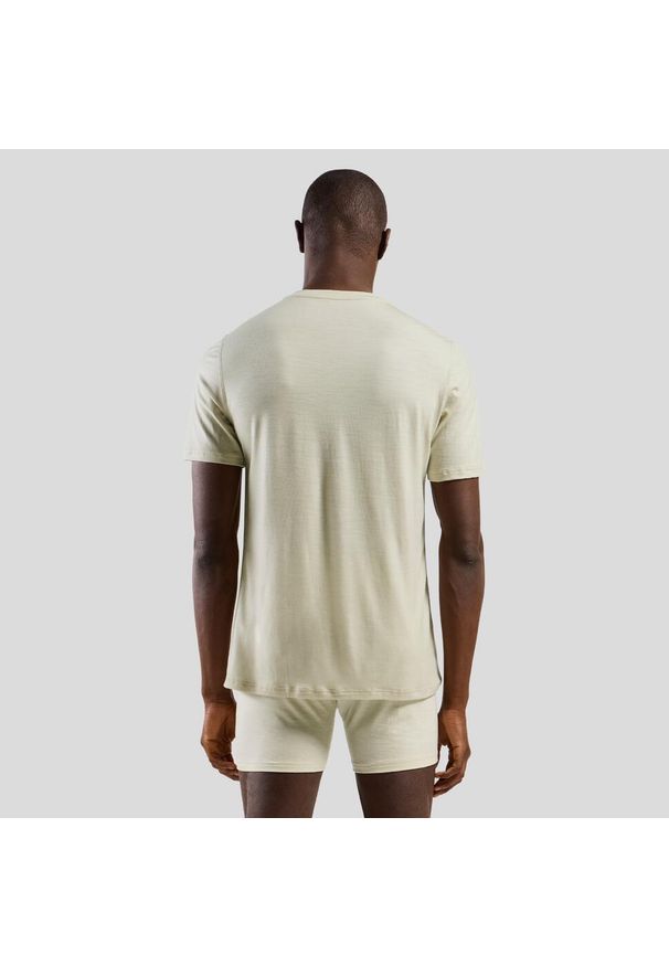 Odlo - Koszulka męska ODLO Merino 160 BL Top - 100% wełna merino, krótki rękaw. Kolor: biały. Materiał: wełna. Długość rękawa: krótki rękaw. Długość: krótkie. Sport: fitness