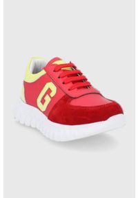 Guess buty kolor czerwony. Zapięcie: sznurówki. Kolor: czerwony. Materiał: guma #3