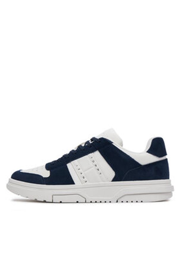 Tommy Jeans Sneakersy The Brooklyn Suede EM0EM01371 Granatowy. Kolor: niebieski. Materiał: skóra, zamsz
