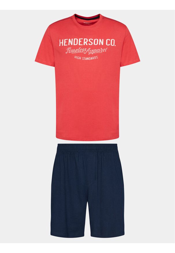 Henderson Piżama 41286 Czerwony Regular Fit. Kolor: czerwony. Materiał: bawełna