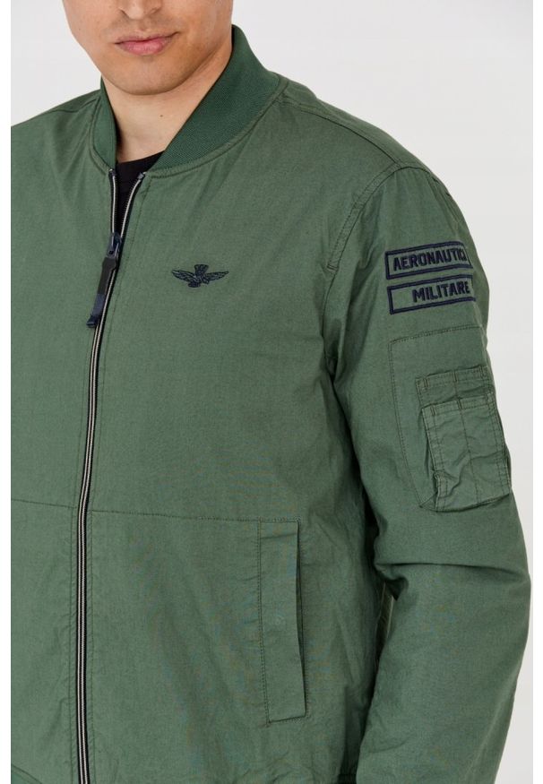 Aeronautica Militare - AERONAUTICA MILITARE Męska zielona bomberka, Rozmiar 50. Kolor: zielony