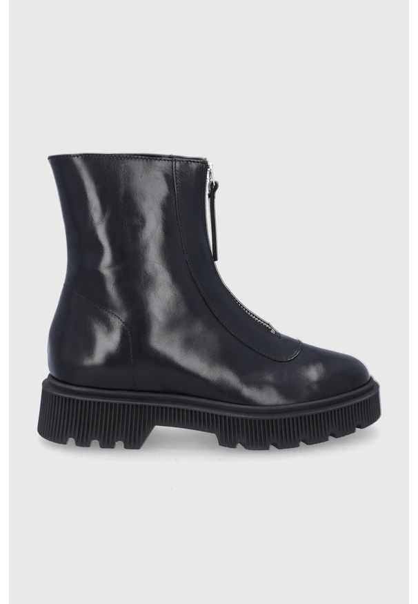 Kurt Geiger London - Botki skórzane. Kolor: czarny. Materiał: skóra