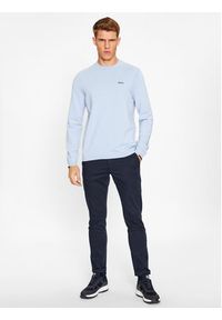 BOSS - Boss Sweter Ever-X_Cn 50498539 Błękitny Regular Fit. Kolor: niebieski. Materiał: bawełna #4