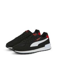 Puma - Młodzieżowe buty sportowe Graviton PUMA Black White Red. Okazja: na co dzień. Kolor: biały, czarny, czerwony, wielokolorowy