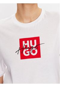 Hugo T-Shirt Dashire_3 50485373 Biały Regular Fit. Kolor: biały. Materiał: bawełna