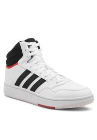 Adidas - adidas Sneakersy HOOPS 3.0 MID GY5543 Biały. Kolor: biały. Materiał: materiał #3