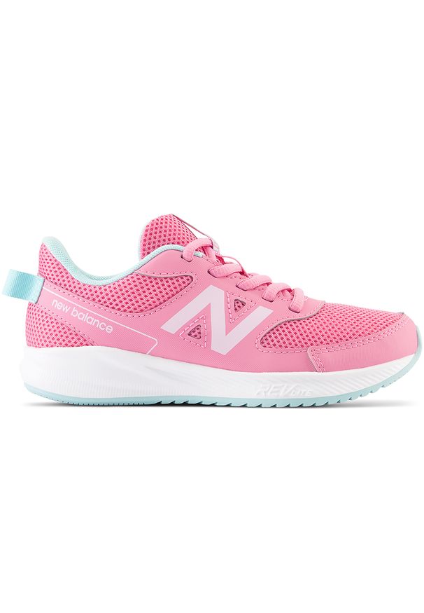 Buty dziecięce New Balance YK570PC3 – różowe. Okazja: na uczelnię, na co dzień. Kolor: różowy. Materiał: guma, syntetyk, materiał. Szerokość cholewki: normalna. Sport: turystyka piesza