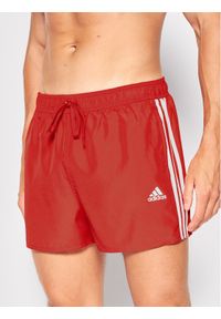 Adidas - adidas Szorty kąpielowe Classic 3-Stripes HA0391 Czerwony Regular Fit. Kolor: czerwony. Materiał: syntetyk #1