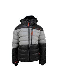 PEAK MOUNTAIN - Dziecięca kurtka puchowa Peak Mountain Ecaptin. Kolor: wielokolorowy, szary, czarny. Materiał: puch. Sezon: zima. Sport: narciarstwo #1