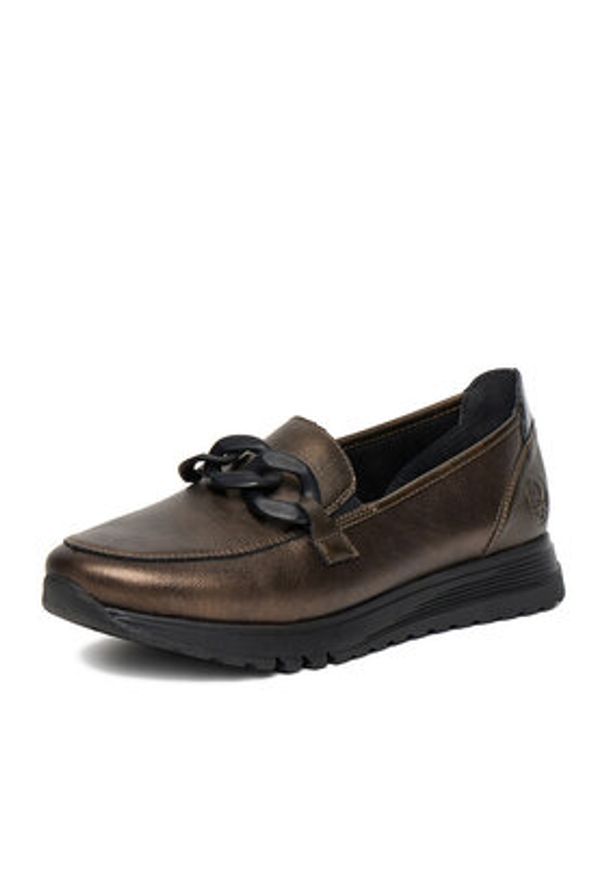 Rieker Półbuty 49051-25 Złoty. Kolor: złoty. Materiał: syntetyk, materiał