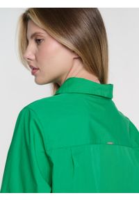 Big-Star - Koszula damska o luźnym kroju bawełniana zielona Tiroko 301. Okazja: na co dzień. Kolor: zielony. Materiał: bawełna. Styl: casual, elegancki