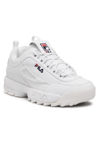 Sneakersy Fila Disruptor Low Wmn 1010302.1FG White. Kolor: biały. Materiał: skóra