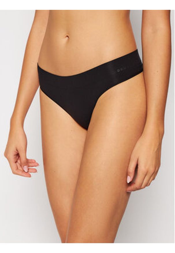 DKNY Stringi DK5016 Czarny. Kolor: czarny. Materiał: syntetyk