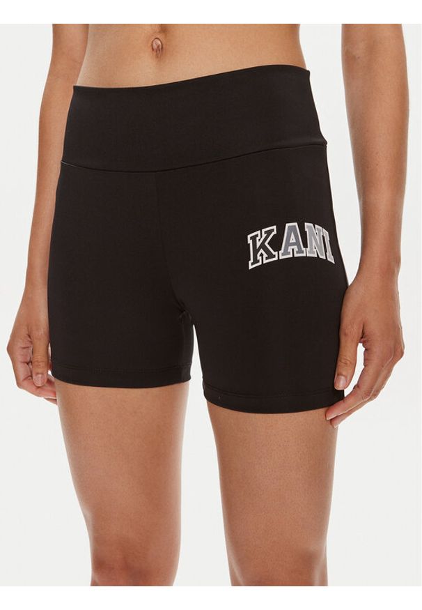 Karl Kani Szorty sportowe Small Serif 6113125 Czarny Slim Fit. Kolor: czarny. Materiał: syntetyk