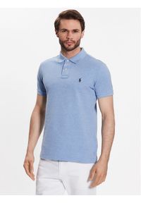 Polo Ralph Lauren Polo 710548797013 Niebieski Slim Fit. Typ kołnierza: polo. Kolor: niebieski. Materiał: bawełna