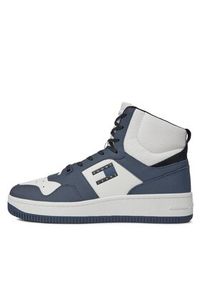 Tommy Jeans Sneakersy Tjm Retro Basket Sneaker Mid EM0EM01401 Granatowy. Kolor: niebieski. Materiał: skóra