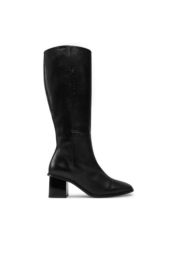 Calvin Klein Kozaki Heel Knee Boot 50 W/Ml Lth HW0HW02321 Czarny. Kolor: czarny. Materiał: skóra