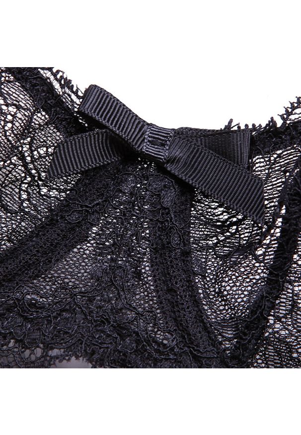 Intica - Biustonosz z półmiseczką koronkowy z kokardkami Kady. Kolor: różowy. Materiał: koronka. Wzór: koronka