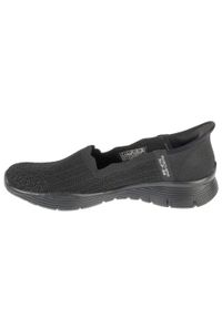skechers - Buty sportowe Sneakersy damskie, Slip-ins: Seager - Believe It. Kolor: czarny. Sport: turystyka piesza