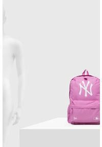 New Era plecak kolor różowy duży z nadrukiem NEW YORK YANKEES. Kolor: różowy. Wzór: nadruk #5