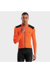 SIROKO - Mężczyzna Kolarstwo Męska termoaktywna koszulka rowerowa M4 Oregon Soczysty P. Kolor: wielokolorowy, pomarańczowy, czarny. Materiał: tkanina. Sport: kolarstwo #1