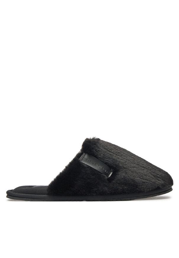 Calvin Klein Jeans Kapcie Hotel Slipper Fur After Glow YW0YW01593 Czarny. Kolor: czarny. Materiał: materiał