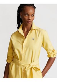 Polo Ralph Lauren Sukienka koszulowa N Cory Dr 211928808002 Żółty Straight Fit. Typ kołnierza: polo. Kolor: żółty. Materiał: bawełna. Typ sukienki: koszulowe #2