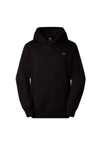 Bluza męska The North Face Icons 0A8EU8JK31 - czarna. Okazja: na co dzień. Typ kołnierza: kaptur. Kolor: czarny. Materiał: materiał, bawełna, polar. Wzór: aplikacja. Styl: casual, klasyczny #1