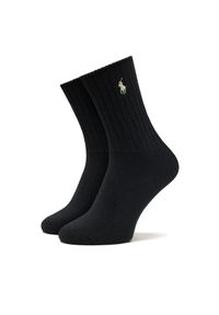 Polo Ralph Lauren Skarpety wysokie damskie 455846847012 Czarny. Kolor: czarny. Materiał: materiał, bawełna