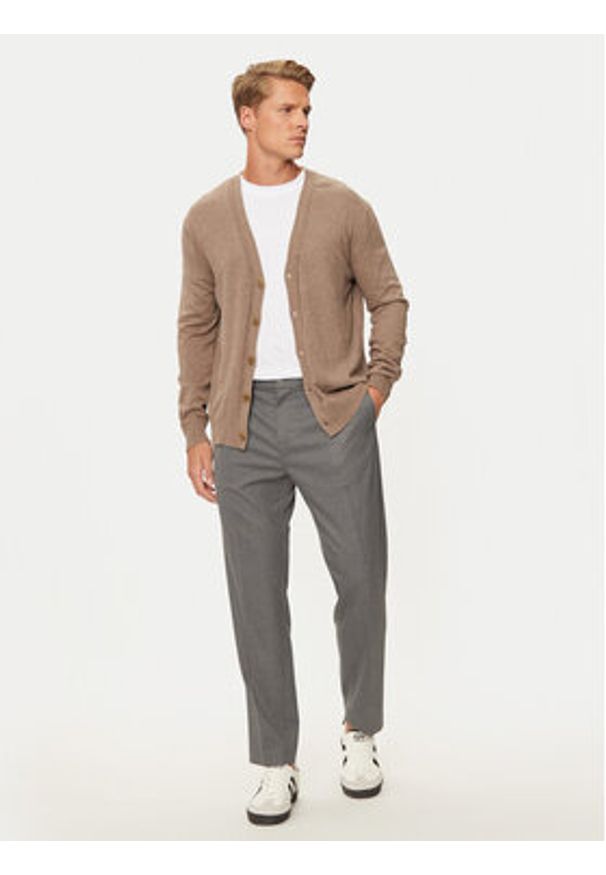 Sisley Spodnie materiałowe 470USF04N Szary Slim Fit. Kolor: szary. Materiał: syntetyk, wiskoza