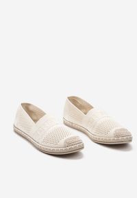 Born2be - Beżowe Espadryle Rinestas. Wysokość cholewki: przed kostkę. Nosek buta: okrągły. Kolor: beżowy. Materiał: materiał, guma. Szerokość cholewki: normalna. Wzór: ze splotem, aplikacja. Sezon: lato. Styl: klasyczny #5