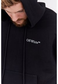 OFF-WHITE Czarna bluza męska z nadrukiem caravaggio. Typ kołnierza: kaptur. Kolor: czarny. Materiał: prążkowany. Wzór: nadruk