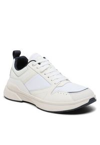 Calvin Klein Sneakersy Low Top Lace Up Mix HM0HM01044 Biały. Kolor: biały. Materiał: skóra #4