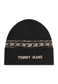 Tommy Jeans Czapka Tjw Femme Beanie AW0AW10710 Czarny. Kolor: czarny. Materiał: materiał #1