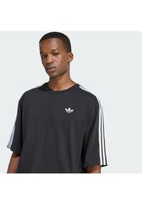 Adidas - adidas T-Shirt adicolor 3-Stripes KD4095 Czarny Oversize. Kolor: czarny. Materiał: bawełna #4