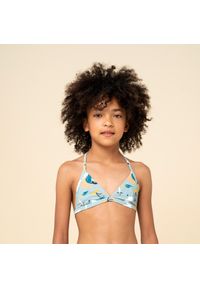 OLAIAN - Góra kostiumu kąpielowego surfingowego dla dzieci Olaian Tea 100. Kolor: zielony. Materiał: materiał, poliester, elastan