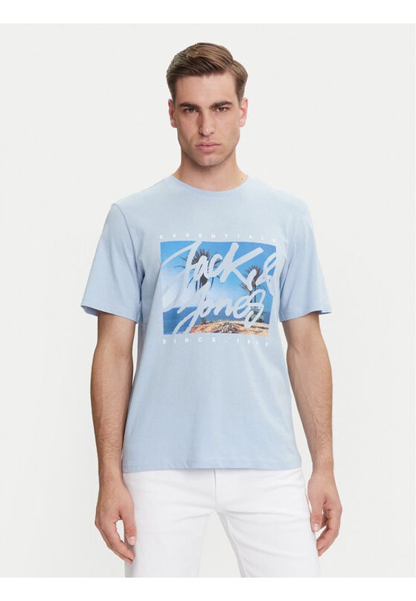 Jack & Jones T-Shirt Colton 12268438 Błękitny Standard Fit. Kolor: niebieski. Materiał: bawełna