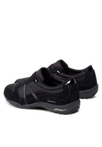 skechers - Skechers Sneakersy Perfect Day 100278/BLK Czarny. Kolor: czarny. Materiał: skóra, zamsz