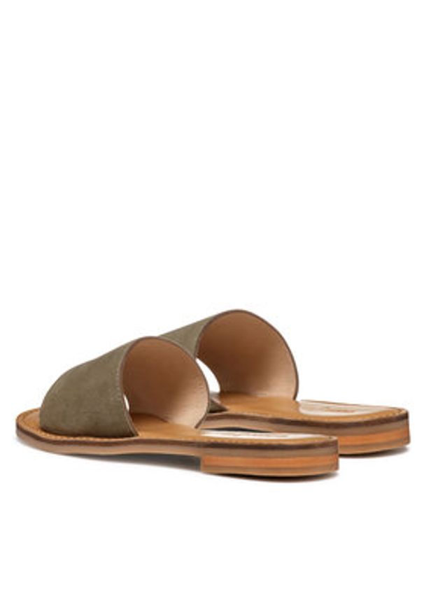 Geox Klapki D Maddalusiac D55YML 00021 C3016 Khaki. Kolor: brązowy. Materiał: zamsz, skóra