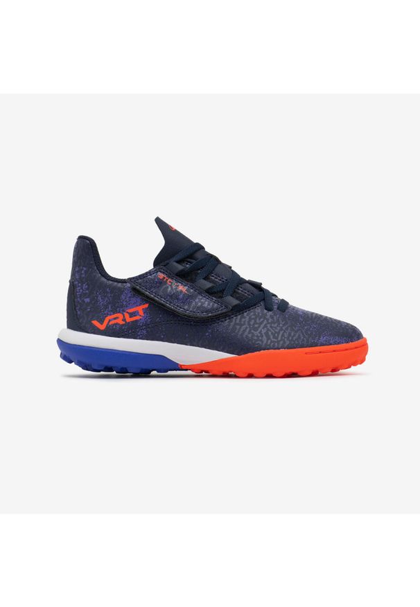 KIPSTA - Buty piłkarskie dla dzieci Kipsta Viralto I Easy Turf TF na rzepy. Zapięcie: rzepy. Kolor: niebieski. Materiał: kauczuk. Szerokość cholewki: normalna. Sport: piłka nożna