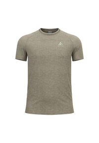 Koszulka męska Odlo ESSENTIAL SEAMLESS T-shirt crew neck l/s. Kolor: brązowy